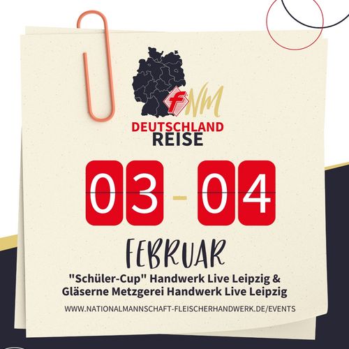 Morgen und übermorgen ist es so weit. Die Nationalmannschaft des Fleischerhandwerks ist im Rahmen ihrer Deutschlandreise...