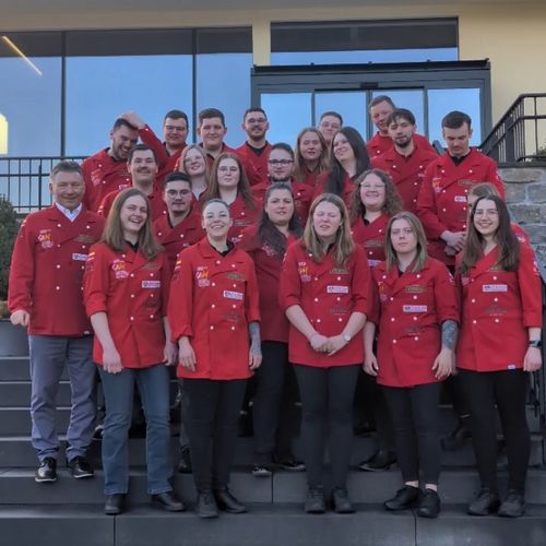 Oben gute Laune, unten gute Laune 🕺🥩 Die Nationalmannschaft des Fleischerhandwerks beim Jahrestreffen 2026. Teamspirit,...